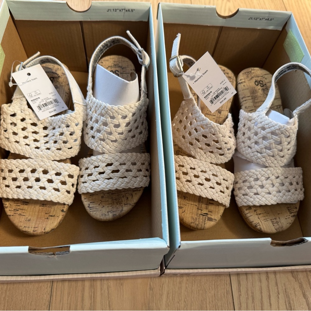 Kids White Sandals